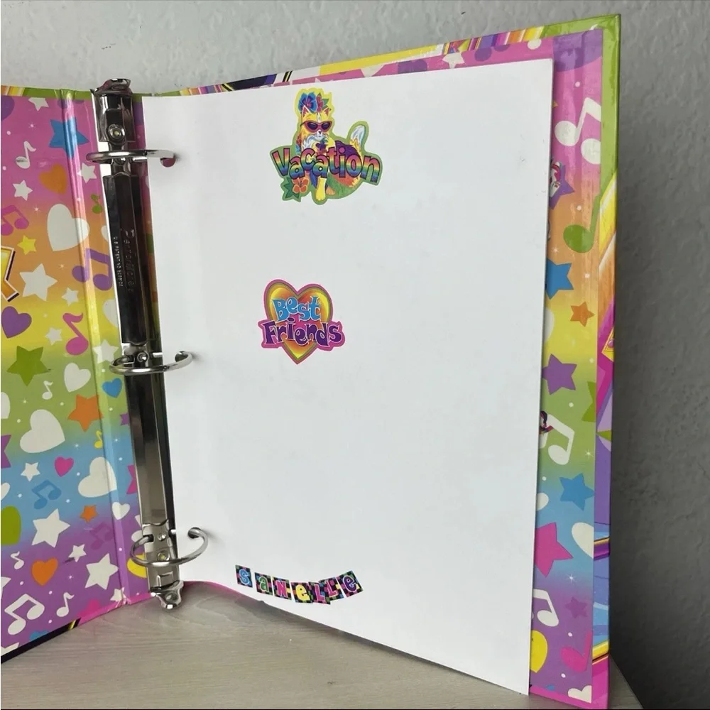 Vintage Lisa Frank My Memory Binder Book Hollywood Bear Teddy Top Hat Album